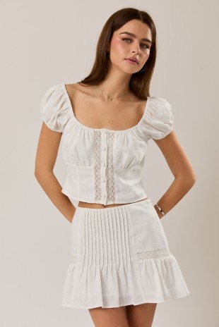 Set Blusa y Falda Blanco