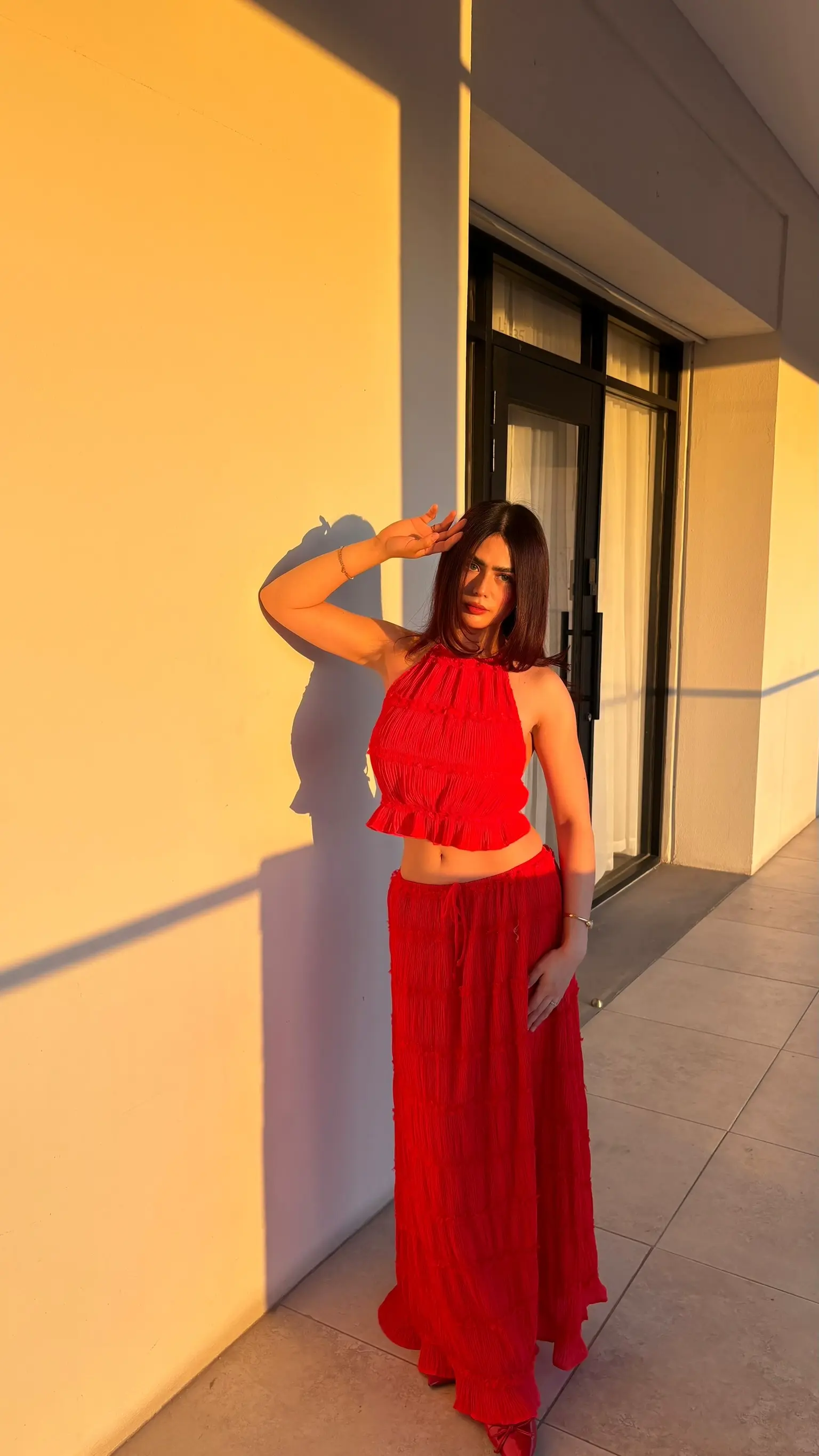 Set Falda Larga Anaranjado