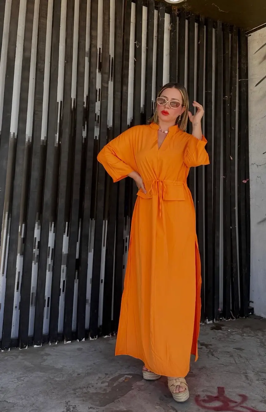 Vestido Maxi Anaranjado
