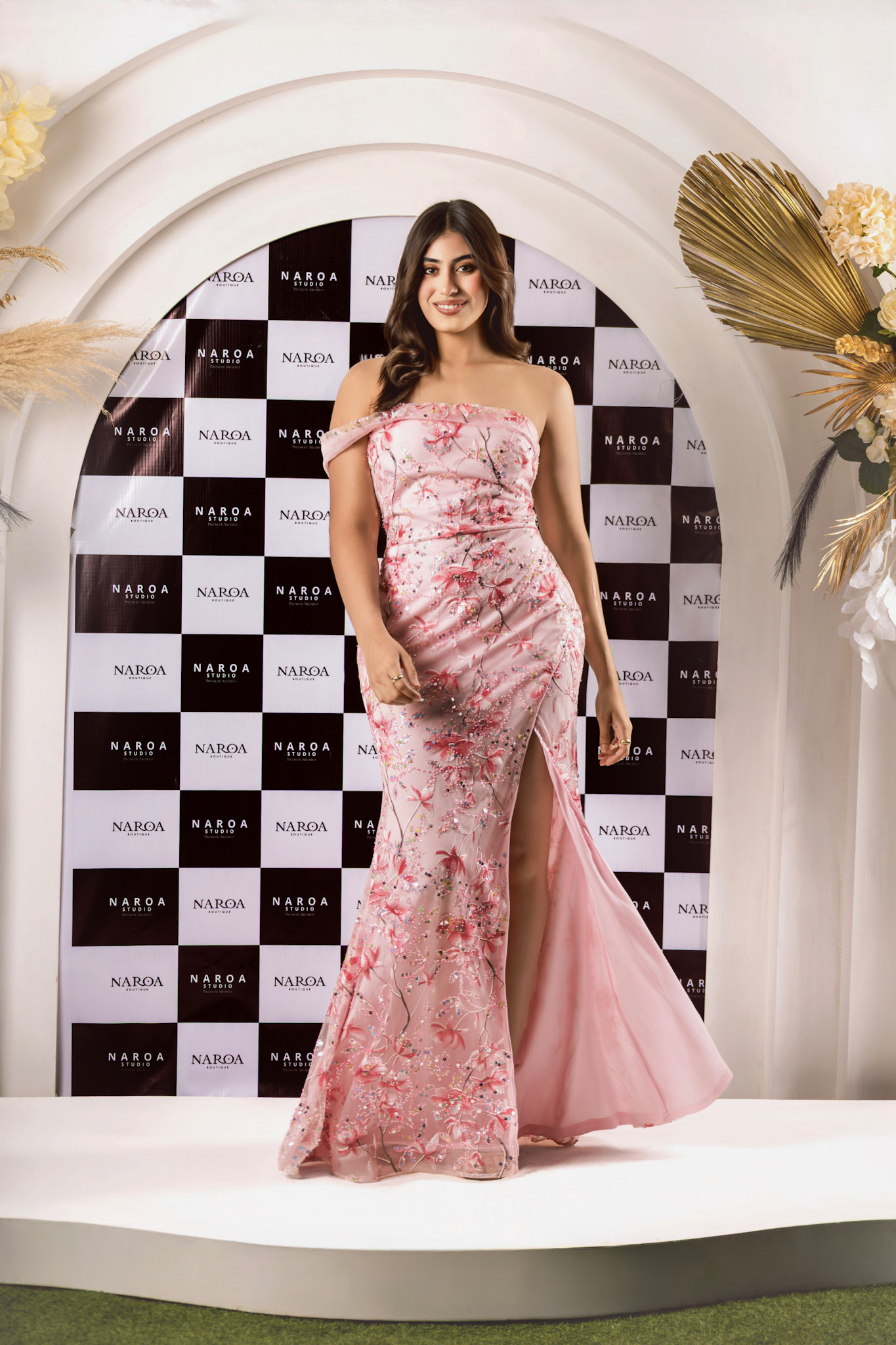 Vestido Cherry Blossom Con Pedrería