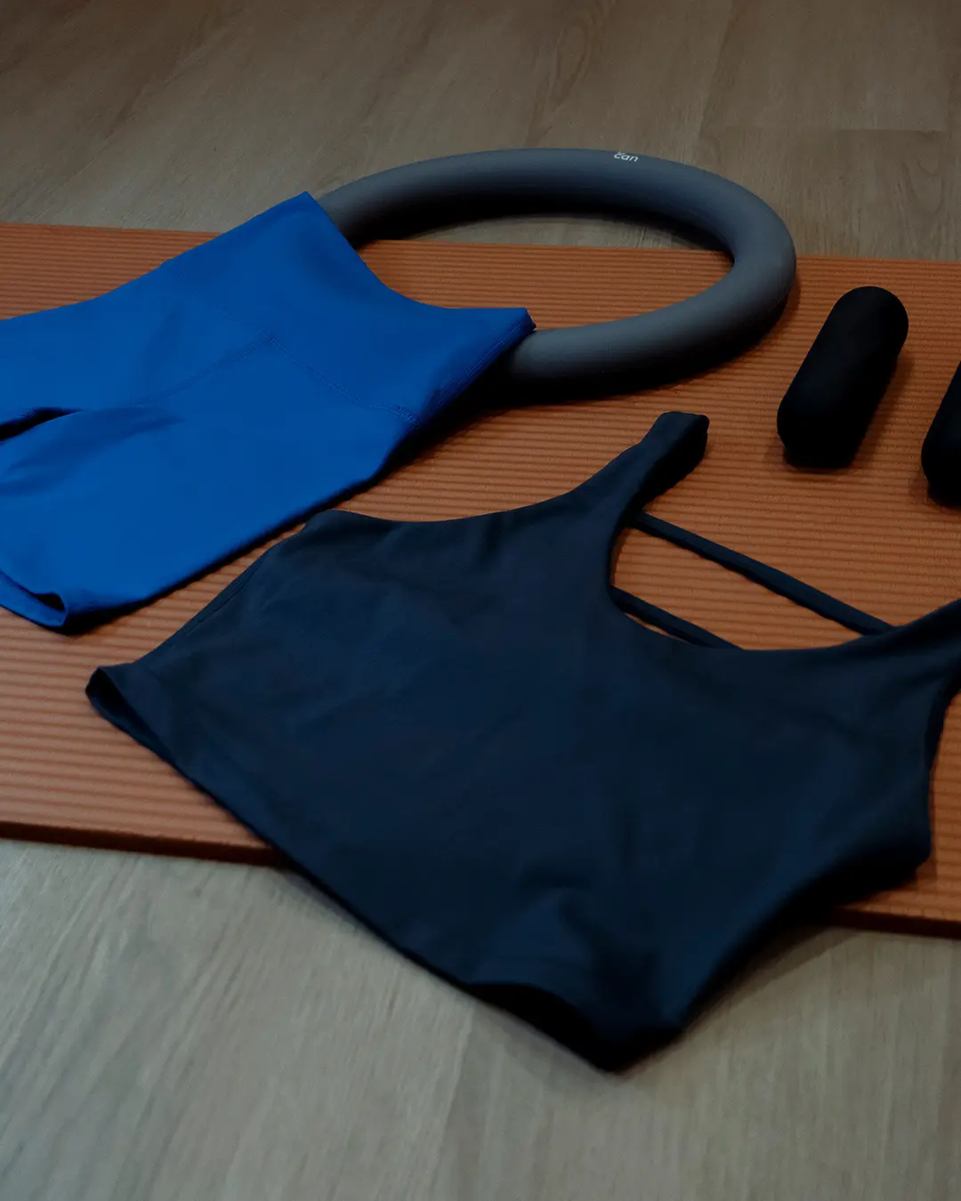 Short Corto Deportivo con Tiro Alto Azul