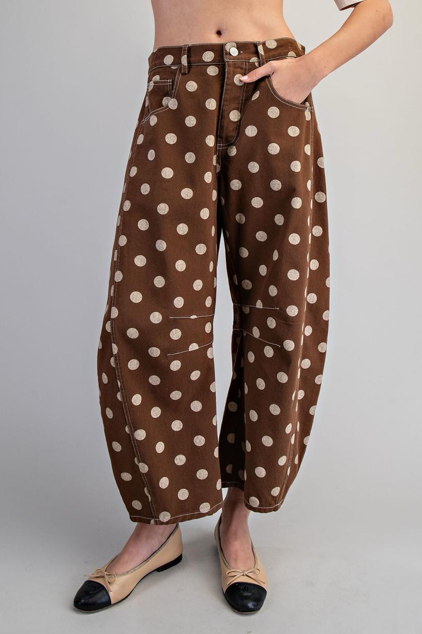 Pantalón Tiro Alto PolkaDots Cafe
