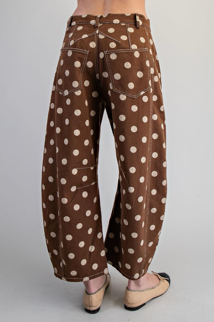 Pantalón Tiro Alto PolkaDots Cafe