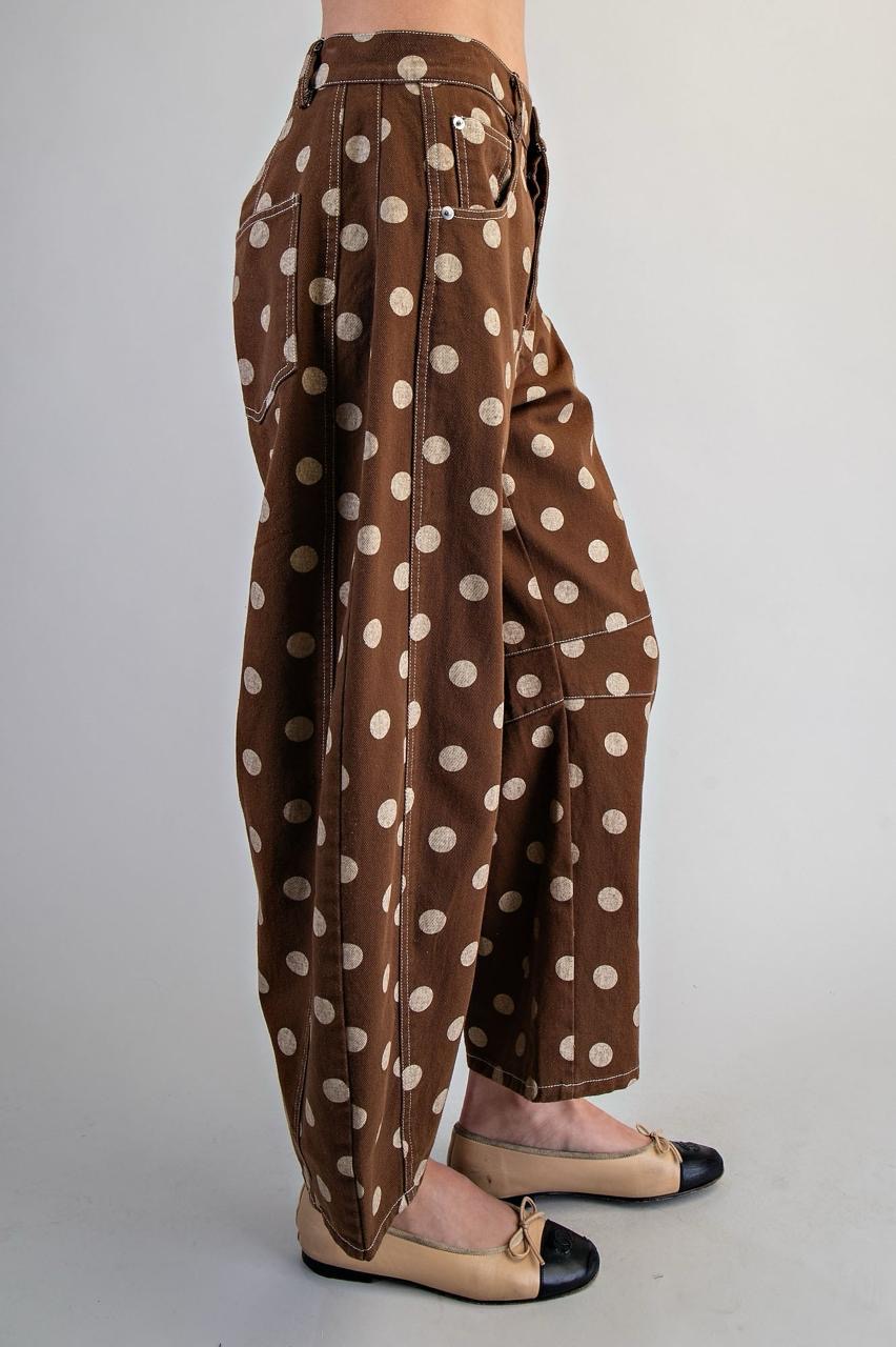 Pantalón Tiro Alto PolkaDots Cafe