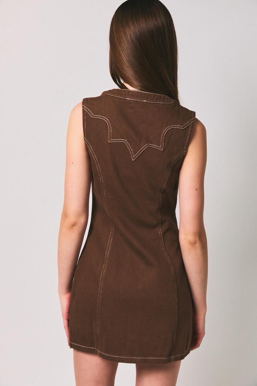 Vestido Corto Denim Cafe