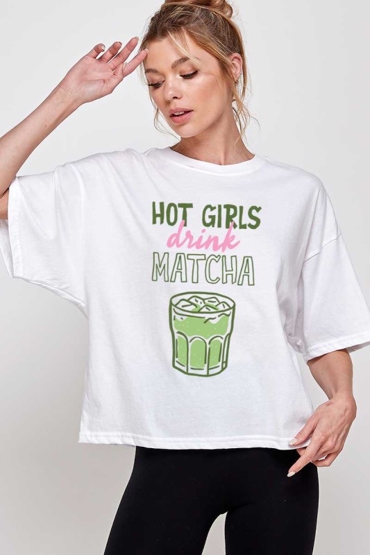 TShirt Hot Girl Like Matcha Blanca